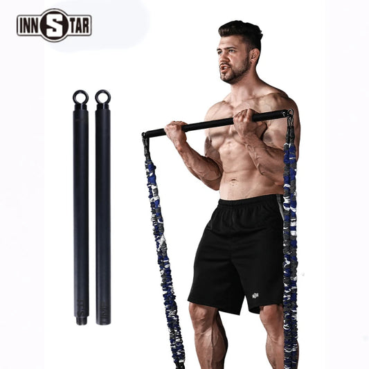 INNSTAR Removable Fitness Bar Bench Press Workout Bar Resistance Band Strengh Training Stick Gym Workout Tube Exercise Equipment